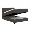 Continental bed LAARA 120x200cm, dark grey