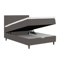 Kontinentaalvoodi LAARA 120x200cm, grafiit, 121x208xH119cm