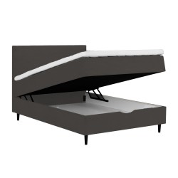 Continental bed LAARA 120x200cm, dark grey
