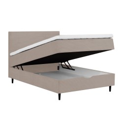 Kontinentaalvoodi LAARA 140x200cm, hall, 141x208xH119cm