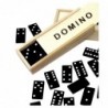 Family Logic Game Domino 32 Wooden Tiles Black