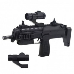 Toy Rifle Weapon Lights Sounds Sight Black 41cm