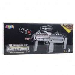 Toy Rifle Weapon Lights Sounds Sight Black 41cm