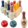 Bowling Set with Cats for Kids 10 Bowling Pins 2 Colored Balls