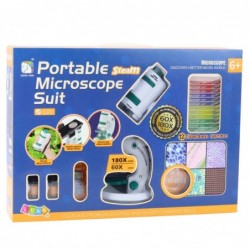 Portable Educational Microscope for Kids 2 in 1 60X/180X Accessories