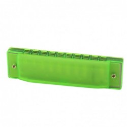 10-Hole Harmonica for Beginners, Green Case
