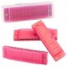 10-Hole Harmonica for Beginners, Pink Case