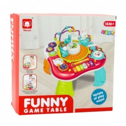 Educational Table Interactive Music Panel Piano 2 in 1 Red