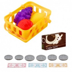 Cash Register For Kids Accessories Basket Fruit Lights Sounds Red