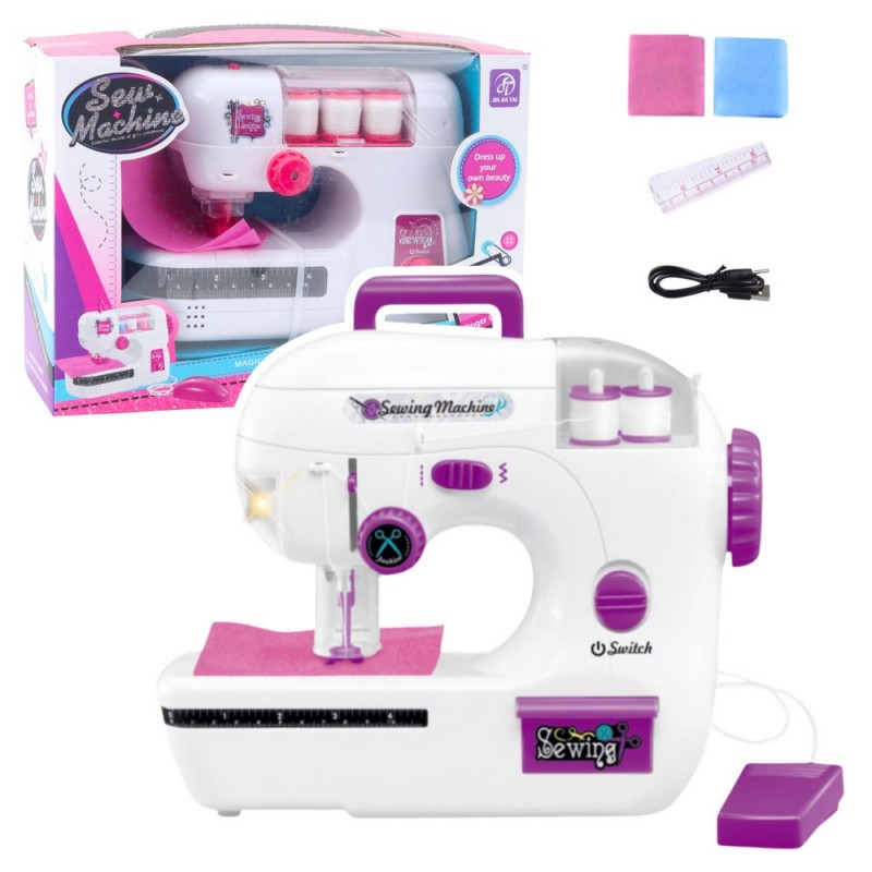 Sewing Machine For Kids Thread Material Lights Sounds