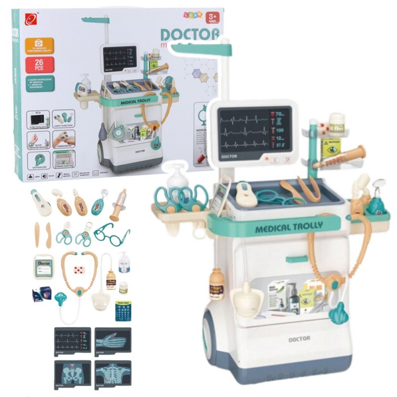 Doctor's Kit Medical Accessories X-ray ECG Lights Sounds 26 pcs.