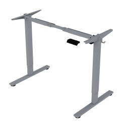 Table leg ERGO FIT with 1 motor, silver grey