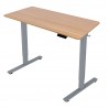 Desk ERGO FIT with 1 motor 120x68xH71,5-116cm, oak silver grey