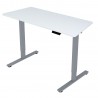 Desk ERGO FIT with 1 motor 120x68xH71,5-116cm, white silver grey