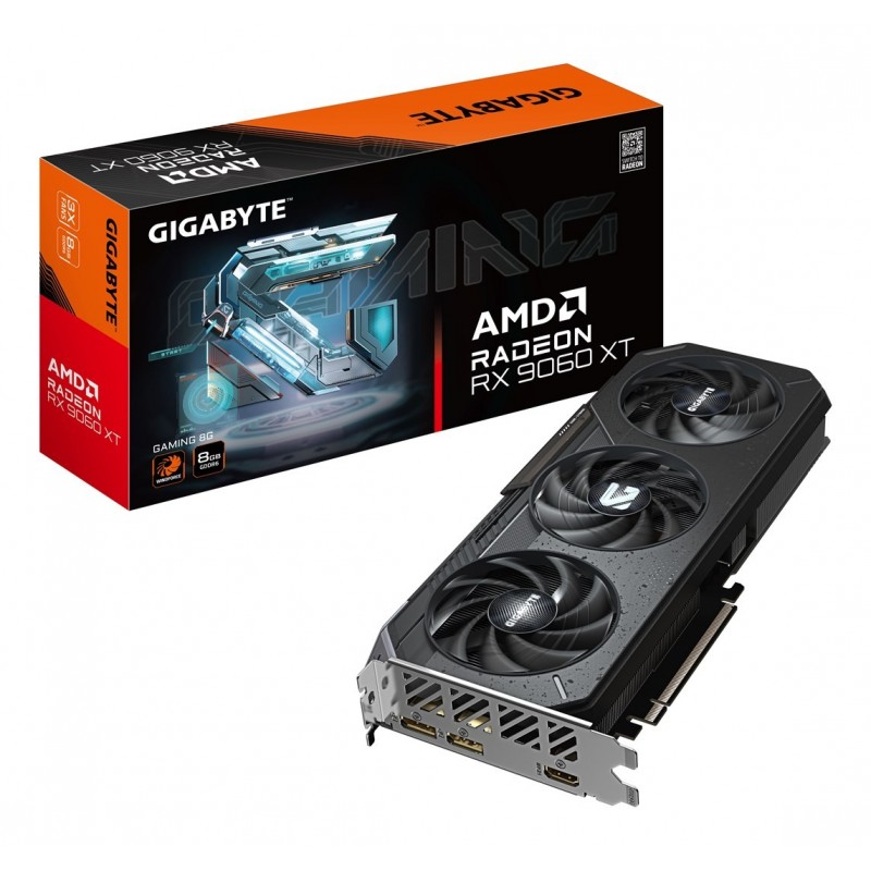 GIGABYTE Radeon RX 9060 XT GAMING 8G Graphics Card - 8GB GDDR6, 128bit, PCI-E 5.0, 3130 MHz Core Clock, 2 x DisplayPort,