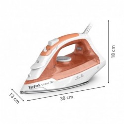 Tefal Virtuo 30 FV2C40E0 iron Dry & Steam iron Ceramic soleplate 2000 W Peach, White