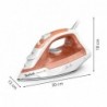Tefal Virtuo 30 FV2C40E0 iron Dry & Steam iron Ceramic soleplate 2000 W Peach, White