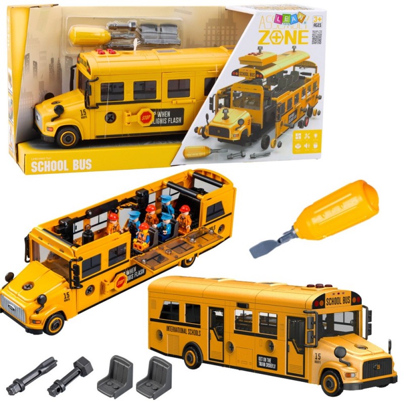 School Bus for Turning DIY Set Yellow 48 pcs.