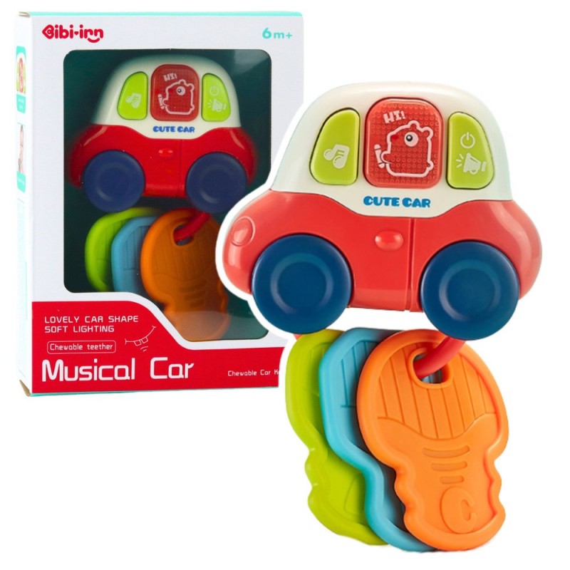 Interactive Toy Car with Teethers, Keys, Lights, Sounds