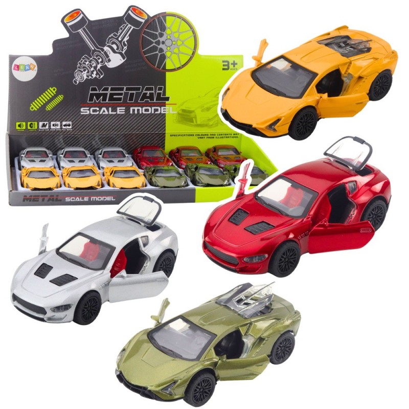 Metal Sports Car With Motorized Lights Sounds Mix