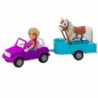 Ankiki Doll Set Convertible Car with Trailer and Horse