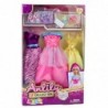 Anlily Doll Dress Set Shoes Handbag Crowns Accessories 8 pcs.