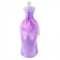 Anlily Doll Dress Set Shoes Handbag Crowns Accessories 9 pcs.