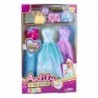 Anlily Doll Dress Set Shoes Handbag Crowns Accessories 9 pcs.