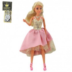 Anlily Doll in an Elegant Ball Gown with Gold and Pink Accessories