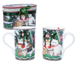 Kruusid MIA CATS 2tk H10,5cm 300ml, kinkekarbis