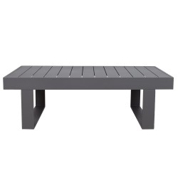 Coffee table FLUFFY 133x73,5xH42cm, table top and frame  dark grey aluminum