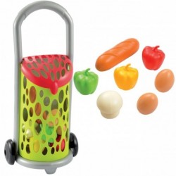 Ecoiffier Trolley Shopping Cart with Groceries