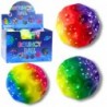 Ball with dimples for bouncing, kneading, colorful foam, 10 cm