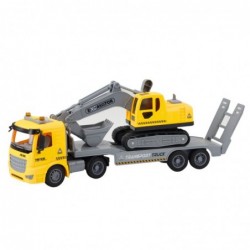 Truck Tow Truck Crawler Excavator Moving Lights Sounds Yellow