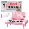 Educational Electronic Piano with Music Stand and Microphone 24K Pink