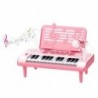 Educational Electronic Piano with Music Stand and Microphone 24K Pink