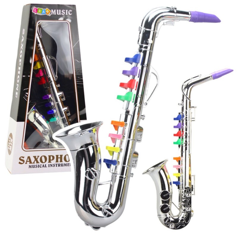 Children's Musical Instrument Toy Saxophone Silver