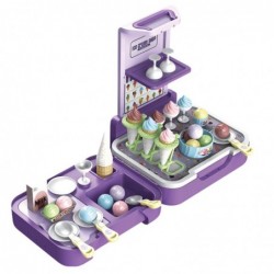 Set: Suitcase with Ice Cream Mobile Shop Ice Cream Parlor Kitchen 3 in 1 62 pcs.