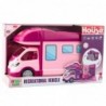 Foldable Doll Camper Wardrobe Accessories Pink 42 pcs.