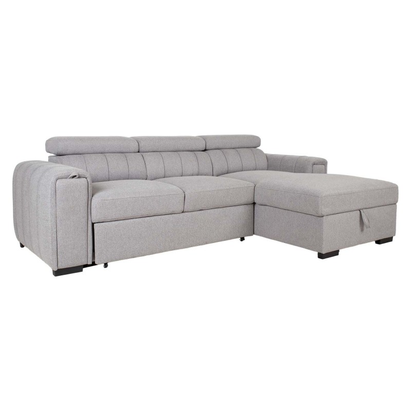 Corner sofa bed ODELIA RC, grey