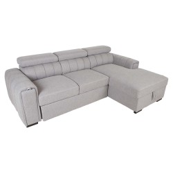 Corner sofa bed ODELIA RC, grey