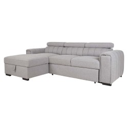 Corner sofa bed ODELIA LC, grey