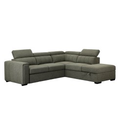 Corner sofa bed ODELIA-2 RC, light green