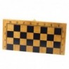 Classic 3-in-1 Logic Game Chess Checkers Backgammon Wooden