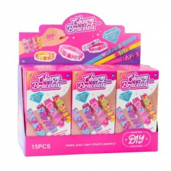 DIY Bracelet Set Letter Charms 4 Adjustable Bracelets