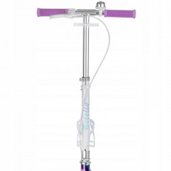 Самокат для девочки Raven Estelle PRO White 200mm, ручным тормозом,  передней подвеской