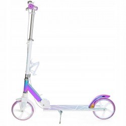 Самокат для девочки Raven Estelle PRO White 200mm, ручным тормозом,  передней подвеской