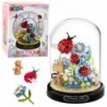Construction Blocks Floral Composition with Ladybugs in a Dome 596 pcs.