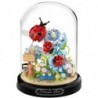 Construction Blocks Floral Composition with Ladybugs in a Dome 596 pcs.