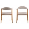 Dining chair ADDI with armrest, greyish beige